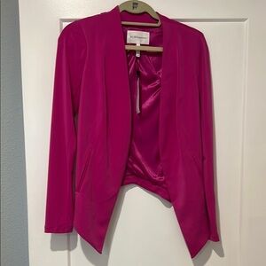 BCBGeneration Pink Blazer Modern Open-Front Design